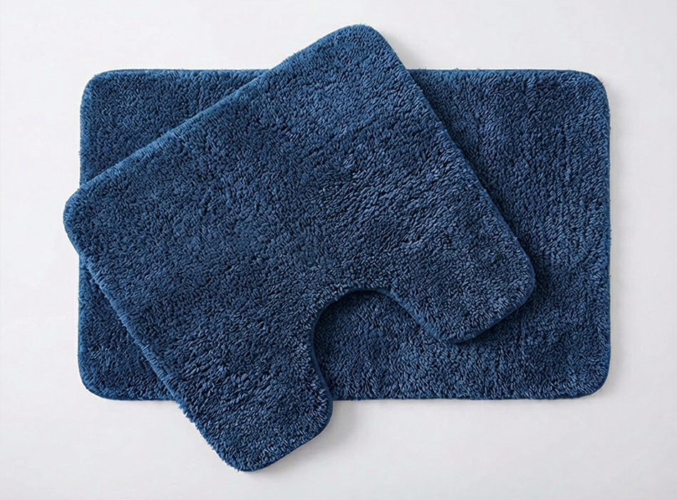 Muddymats® Fluffy Bathroom Rugs 2 Piece Set, Soft Absorbent Microfiber Bath Mats, Non Slip, Quick Dry, Machine Washable for Floor, Tub, Shower & Toilet, 20"x30" + 20"x20" U-Shaped