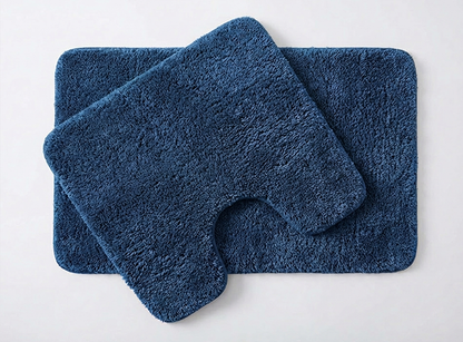 Muddymats® Fluffy Bathroom Rugs 2 Piece Set, Soft Absorbent Microfiber Bath Mats, Non Slip, Quick Dry, Machine Washable for Floor, Tub, Shower & Toilet, 20"x30" + 20"x20" U-Shaped