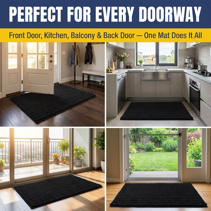 Muddymats® MudMax Dog Door Mat for Muddy Paws – Ultra Water Absorbing Mat Chenille Muddy Carpet® Soaks 5X Water, Microfiber Quick Dry, Slip Resistant Machine Washable Indoor Mat